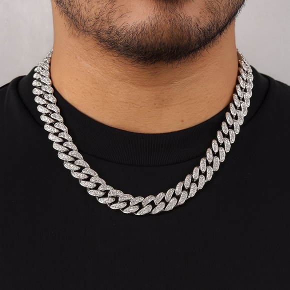 20 inch x 14 mm Cuban Link Chain Necklace for Men and Women - Picture 5 of 5